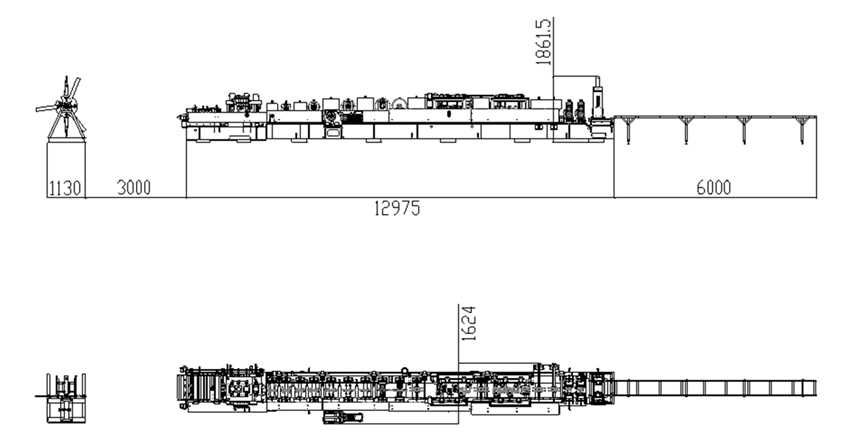 Automatic Hat Purlin Roll Forming Machine LA10-30