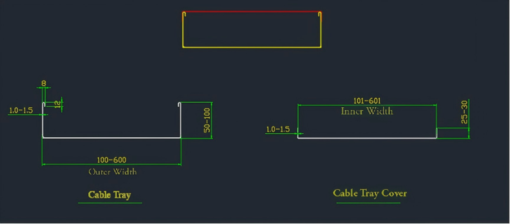Automatic Cable Tray Roll Forming Machine CU600 profile