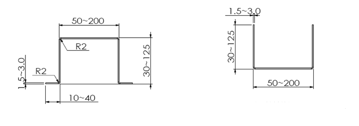 Automatic Hat Purlin Roll Forming Machine LA10-30