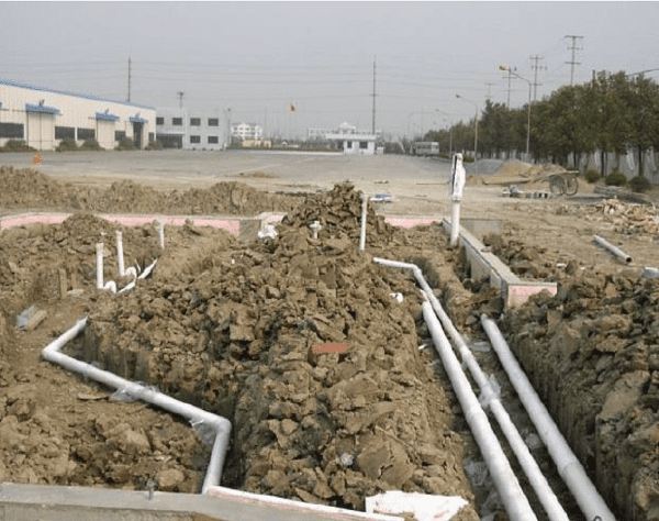 Foundation （The Pre-embedded pipe, Concrete pouring）construction